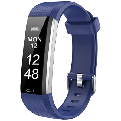 Image of Runlio Fitness Tracker with Sleep Monitor, Activity Step and Calories Counter, IP67 Waterproof Watch Pedometer Stopwatch for Women Men, Blue