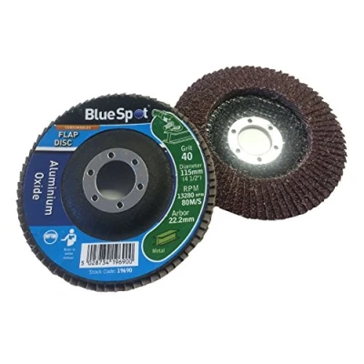 Image of Homesmart 5 Pack 115mm Flap Disc 40 Grit for Angle Grinders Durable Aluminium Oxide Ideal Grinding, Polishing, and Surface Preparation on Metal, Wood, More Perfect Tool DIY Projects