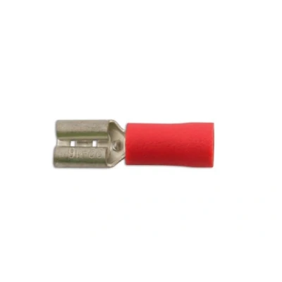 Image of CONNECT Wiring Connectors Red Female Slide on 6.3mm Pack of 100 30132