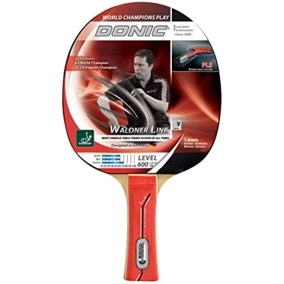Image of Donic Schildkröt Waldner 600 Table Tennis Bat, PLS Handle, 1.8 mm Sponge, 2 Star Pad ITTF, 733862