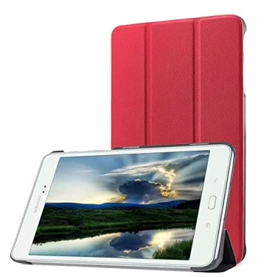 Image of Case for Samsung Galaxy Tab S2 8.0 inch SM T710/T715/T713 Tablet Cover Business light luxury Premium Smart PU Leather with Auto Sleep/Wake (Red)