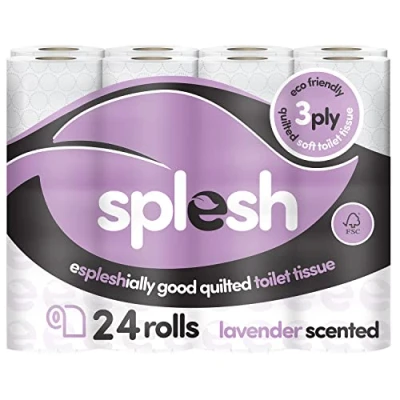 Image of Splesh by Cusheen Lavender Scented Toilet Tissue Rolls (24 Pack)
