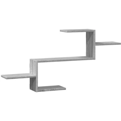 Image of vidaXL Wall Shelf Grey Sonoma 104x15x49 cm Engineered Wood