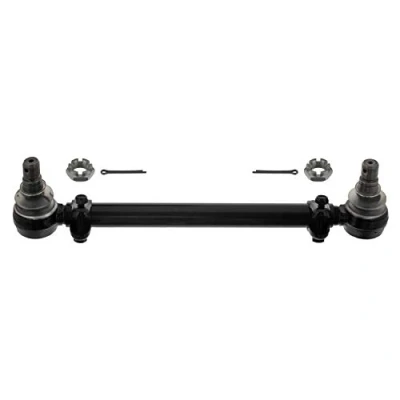 Image of 5010294320 Centre Rod Assembly FEBI BILSTEIN 39119 Front Axle, from 1st idler arm to the 2nd Push with castellated nut and split pins