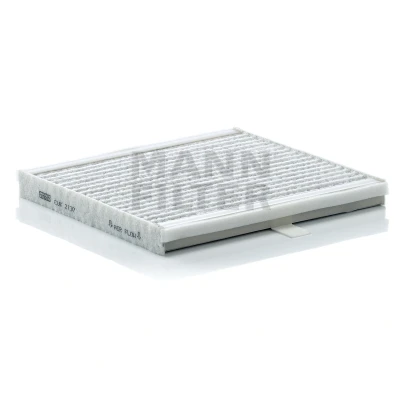 Image of 30662349, 30883952, 31369415 Pollen Filter MANN CUK 2137 Activated Carbon 207mm 220mm 20mm VOLVO: V40 Estate, S40 I