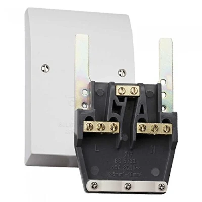 Image of Advanced 45A Easyfit Dual Appliance Connection/Outlet Plate [IP1192] (Min 3yr Warranty)