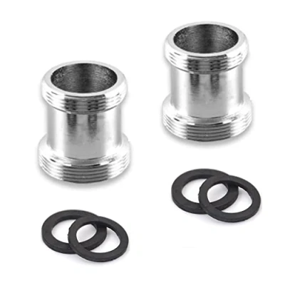 Image of Brass Faucet Adapter, 2pcs Length Extension Tap Aerator Connector, 24mm Male to 22mm Thread Sink Water Purifier Adapter
