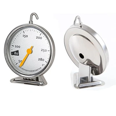 Image of YIQI Stainless Steel Oven Thermometer, Analog Kitchen Baking Tool, 50 280 Degrees Celsius, 90x70x19 mm