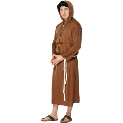 Image of Smiffys Monk Costume, Brown, L Size 42 inch 44