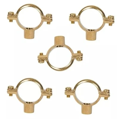 Image of TC 28mm Solid Brass Construction Munsen Ring M10 Pipe Clip Bracket x 5