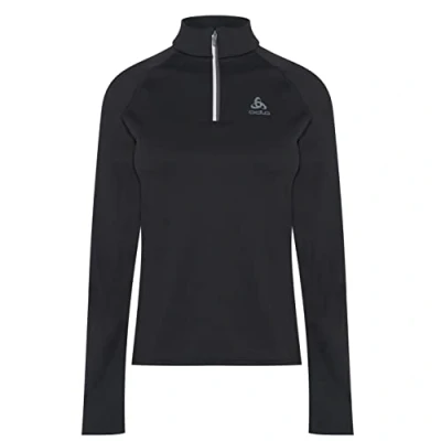 Image of Odlo Womens Half Zip Fleece Top Black XL