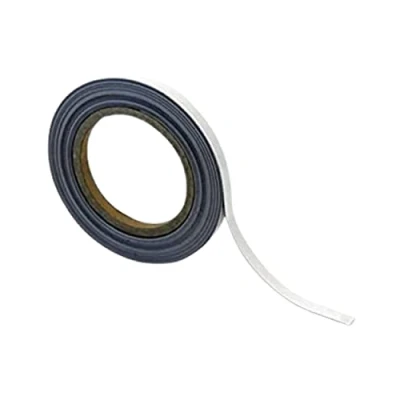 Image of Magnetic Steel Easy Wipe Tape, Thin &amp; Flexible, Cut to Fit Strip, Strong High Visible Identification, Suitable For All Non Surfaces White H.10mm x W.10M