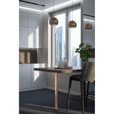 Image of Rothley Stainless Steel Kitchen Worktop Leg Range of Contemporary cols 870mmhigh#Antique Copper