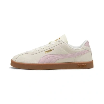 Image of PUMA Womens Club II Trainers White/Pink/Gum 7 UK