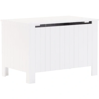 Image of vidaXL Storage Box with Lid RANA White 80x49x54 cm Solid Wood Pine