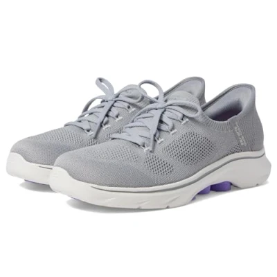 Image of Skechers Women&#039;s GO Walk 7 VIA Sneaker, Gray, 7.5 UK