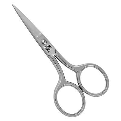 Image of ARSUK Scissors for Moustache, Beard, Nose, Ear, Eyebrow Men&#039;s Facial Hair Grooming Trimming Cutting 3.75 inch Stainless Steel (Moustache &amp; Beard Scissors)