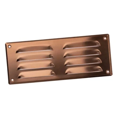 Image of 260x105mm / 10x4&quot; inch Copper Metal Air Vent Grille Cover with Insect Mesh Ventilation