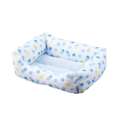 Image of Iris Ohyama, Pet Bed Sofa, Cushion, Washable rectangular basket, Two sided with edge , L33 x W45 H14cm Unit Non slip PCSB 20S, For Cats, Dogs Peas
