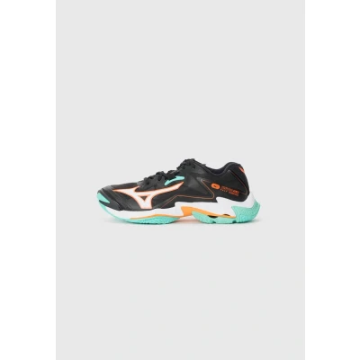 Image of Mizuno WAVE LIGHTNING Z8 Volleyball Shoes Black/Tangelo/Ice Green Women/Men Size 5,5