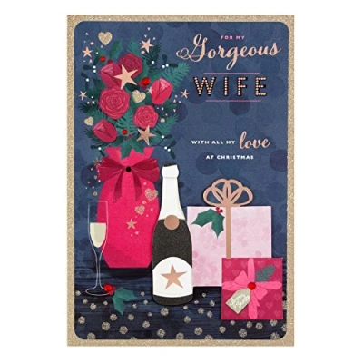 Image of Hallmark Wife Christmas Card &#039;Happiness&#039; Large