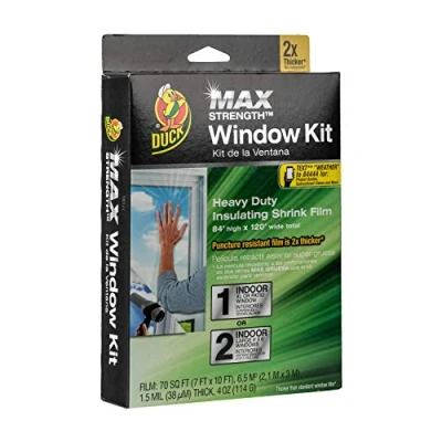 Image of Duck MAX Strength Heavy Duty Insulating Film for Patio Door/Extra Large Window, 84 Inch x 120 Inch, Indoor, 284352