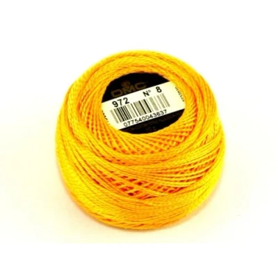 Image of DMC Cotton Perle Thread Size 8 972 per 10 Gram Ball