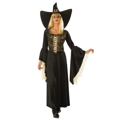 Image of Forum B0CY3L6699 GOLDEN WEB WITCH Adults Fancy Dress, Kids, Solid, Size M