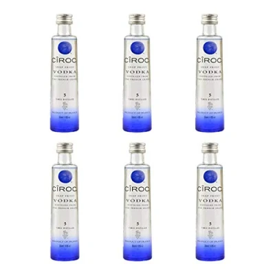 Image of Ciroc Vodka 5cl Miniature x 6 Bottles 40% ABV