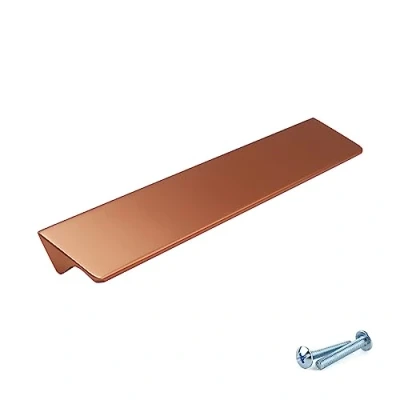 Image of M4TEC Bar Kitchen Cabinet Door Handles Cupboards Drawers Bedroom Furniture Finger Edge Pull Handle Rose Gold. VE8 Series: 96 mm
