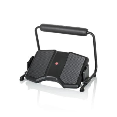 Image of hjh Office footrest PODI F ergonomic height adjustable &amp; tiltable incl. leg rest Black