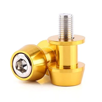 Image of 8/10mm Motorcycle CNC Swing Arm Spool, Aluminium Alloy Sliders Stand Swingarm Bobbins Not Easy To Fade Install For Choices (10mm Gold)