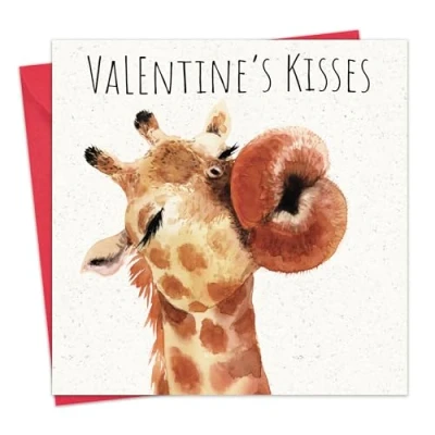 Image of Twizler Funny Valentine&#039;s Day Card with Giraffe Valentine for Husband Wife or Boyfriend Girlfriend Him Her Fiancé Fiancée Partner