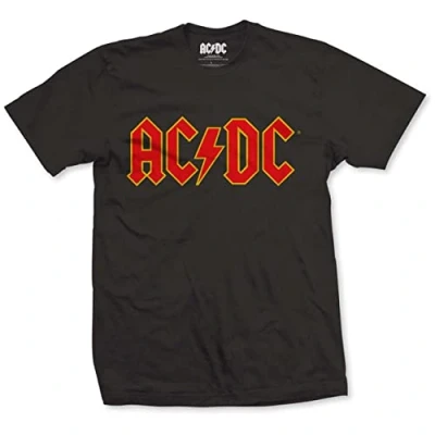 Image of AC/DC Unisex Adult Logo T Shirt (5XL) (Black)