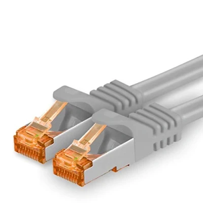 Image of 1aTTack.de Cat.7 Ethernet cable 3 meter Grey Cat7 Lan Network 10GBASE T 10000 Mbps SFTP PIMF patchcable RJ45 plug