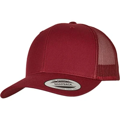 Image of Flexfit Retro Trucker Cap, Men&#039;s, Size: One Size, Cranberry
