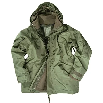 Image of Army Waterproof ECWCS Hooded Jacket Smock Parka Fleece Olive, SIZE XXXL