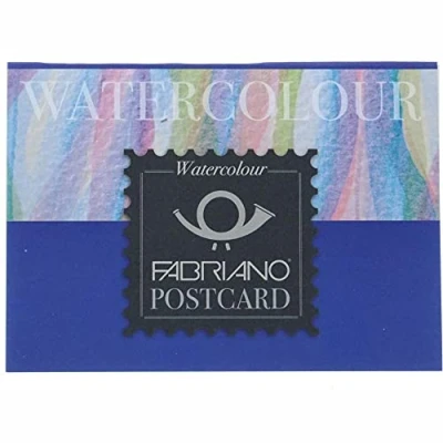Image of Fabriano Watercolour Postcards Pad 20 sheets 300gsm White Paper