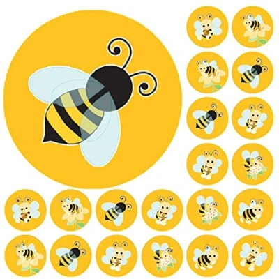 Image of 900 Mini Buzzing Bees Dot 10mm Spot Reward Stickers for Teachers and Planner Charts