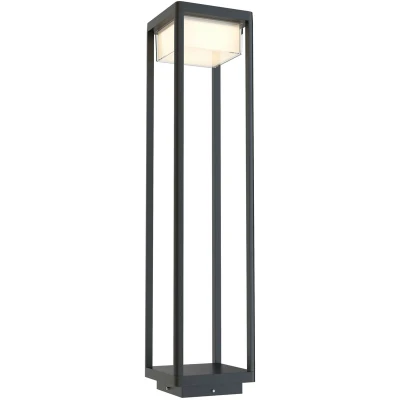 Image of Outdoor Baker Street Integrated LED Black Bollard Landscape Light IP65