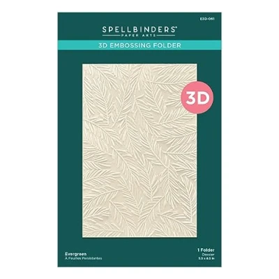 Image of Spellbinders Evergreen 3D Embossing Folder from The Sealed for Christmas Collection
