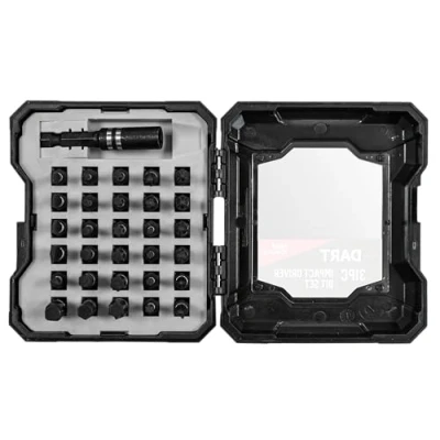 Image of DART Impact Driver Bit Set 31 Piece Includes 25mm Bits 1/4&quot; Magnetic Holder Socket Adaptor