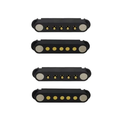 Image of 2 Pair Magnetic Pogo Pin Connector, 2/3/4/5/7/8P 2A Pogopin Connector Male Female 2.54/2.5 MM DC Power Socket Charge Probe (5P)