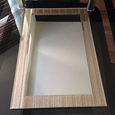 Image of DEENZ Large Gold Glitter Frame Mirror Stylish Modern Lounge Bedroom Hallway Wall 90x60cm Best Gift