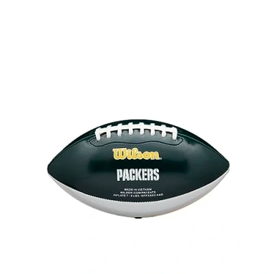 Image of Wilson NFL CITY PRIDE American Football, Green Bay Packers, Mixed Leather, For Recreational Players, Green/Yellow, WTF1523XBGB