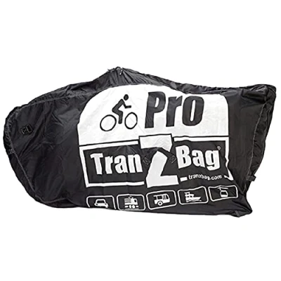 Image of EVOC TranZbag PRO bike transport bag, protection for 26&quot; to 29+&quot; wheels (foldable, minimal pack size, shoulder strap, universal use, double zip), black