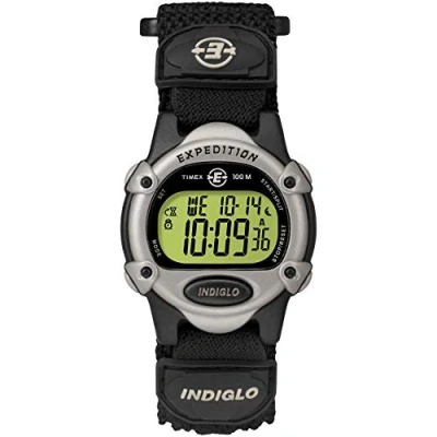 Image of Timex Unisex Expedition Mid Size Digital CAT Black Fast Wrap Strap Watch T47852