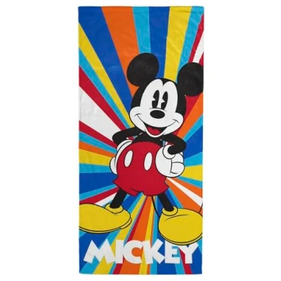 Image of Jay Franco Disney Mickey Mouse Towel For Bath, Beach &amp; Pool 100% Cotton, 71cm x 147cm