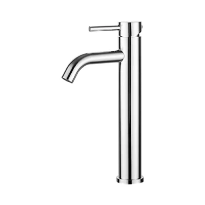 Image of Ibergrif Tall Basin Mixer Tap, Bathroom Sink Countertop High Rise Single Lever Stainless Steel M11203