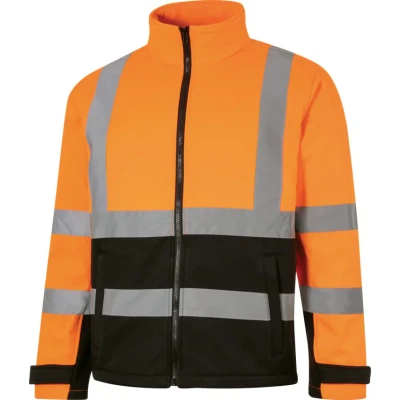 Image of Tuffsafe Hi vis Orange/Black Soft Shell Jacket (EN20471) 2XL